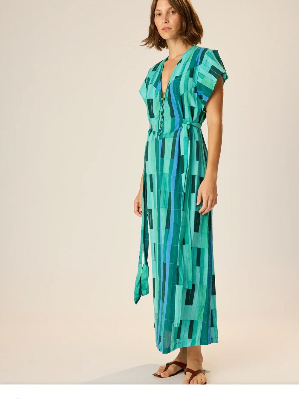 NWT! Natalie Martin MONICA dress in Seaglass Green XS